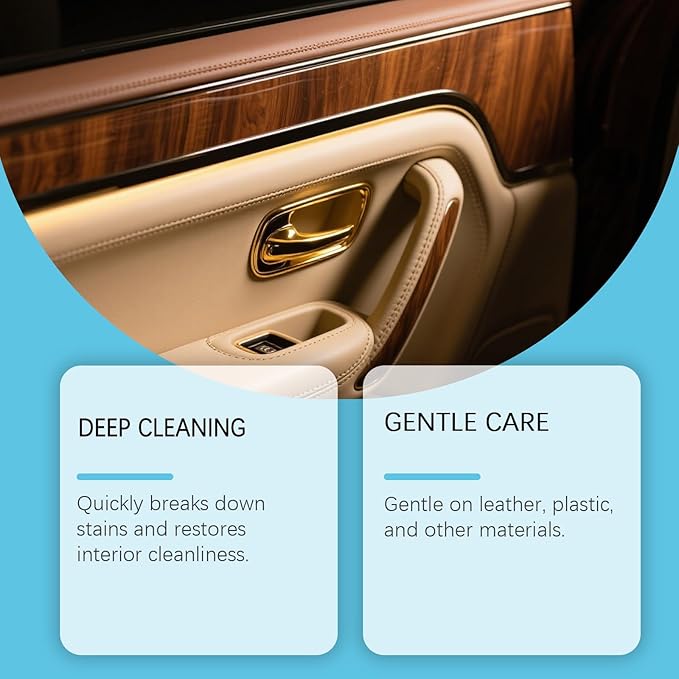 Plastic Restorer for Cars, Car Trim Restorer, Auto Detailing for Refreshing Faded Plastic, Leather, Vinyl and Rubber Trim with Polish, Long Lasting Care (2Pcs)
