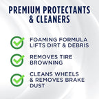 303 Products Wheel and Tire Cleaner - Cleans Both Wheels and Tires Effectively - Tough on Brake Dust - Removes Tire Browning - Foaming Formula, 16 fl. oz. (30590) Packaging May Vary