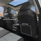 Lolcar Rav4 Seat Covers Custom Fit for Toyota Rav4 2019 2020 2021 2022 2023 2024 2025 LE,XLE,XLE Premium,Limited, Leather Truck Seat Cover Full Set for SUV,Faux Leather(Black/Gray)