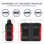 Skechers Aircooled & Memory Foam Seat Covers,Premium Leather with EVA Mesh Car Seat Covers,Seat Cover Full Sets,Airbag Compatible Automotive Comfort for Most Cars, Vans, Trucks, SUV,Red
