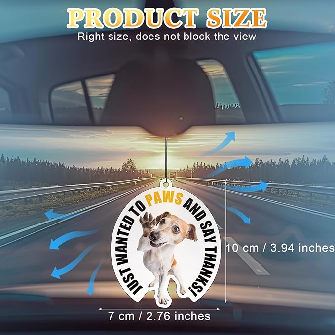 96 Pcs Employee Appreciation Gift Bulk Funny Air Freshener Car Scented Thank You Hanging Decor Inspirational Team Thank You Gift for Volunteer Staffs Coworkers Nurse