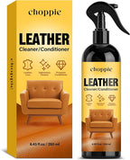 Choppie Leather Cleaner and Conditioner (8.45 Fl Oz), Leather Repair for Furniture & Car Interior, Leather Seat Couch Cleaner, Premium Leather Care and Protection