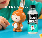 Air Dry Clay Glaze Kit - 2x100ml High Gloss Matte Varnish Sealant, High Luster, Prevent Scratch Resistant, Yellowing, Waterproof - Clay Paint Kit for Pottery, Acrylic Painting, Polymer Clay