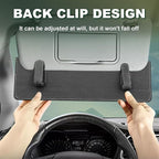 Car Sun Visor Extender, Anti-Glare Sunvisor Extension Shade Attachment for Safe Driving, Clip-On Sun Blocker Sunshade Extender Accessories Universal for SUV, Truck, Sedan(Gray)