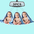 Custom Air Fresheners with Picture,Personalized Photo Air Freshener for Car,Customized Double Sided Dangle it Air Fresheners for Bedroom Bathroom Wardrobe Hanging Ornaments (3PCS-Crop)