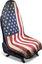 Waterproof Sweating Car Seat Cover for Post Gym Workout, Running, Swimming, Beach and Hiking, Universal Fit Non-Slip Bucket Seat Protector for Cars SUV Trucks, Machine Washable (Flag)