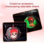 Red Bear Car Air Freshener with 6-Color Auto Light Up & 4 Scented Pads – Light Fragrance, Decorative Auto Accessories,Cute Velentine's Day Small Gift