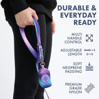 Spark Paws Handsfree Dog Leash – Shock Absorbing Waist Bungee Lead for Running, Car Seatbelt Clip & Poop Bag Set, Heavy Duty Tactical Lead for Medium, Large & X-Large Breeds - 90s Retro