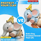 3.4FL OZ Air Dry Clay Glaze, High Gloss Varnish, Protective Sealant to Prevent Cracking & Scratching While Providing a Gloss Glaze Effect - for Ceramics, Wood, Acrylic Painting and Crafts (Gloss)
