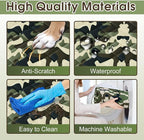 Waterproof Dog Car Seat Cover for Back Seat - Durable, Scratch Proof Pet Hammock with Nonslip Design & Storage Pockets, Fits Cars, SUVs, Trucks- S, Camouflage