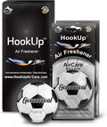 Soccer Car Air Freshener by HookUp - 2 Pack - Black Gold Scent (Extra Strong) | Unique Soccer Gift for Players, Coach, Fans | Hanging Car Accessory with Long Lasting Fresheners Smell