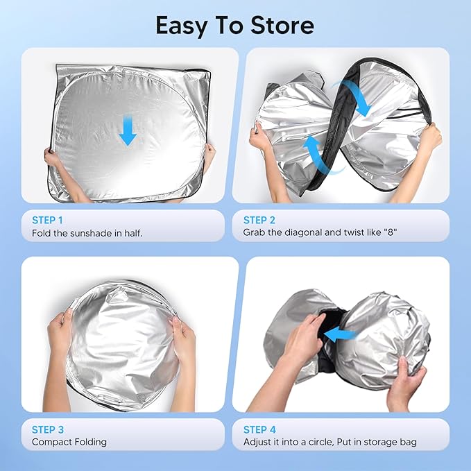 KUST Windshield Sun Shade for Genesis GV80 2021 2022 2023 2024 2025 2026 Window Accessories Sunshade Sun Protector Foldable Block UV Rays Keep Car Cooler