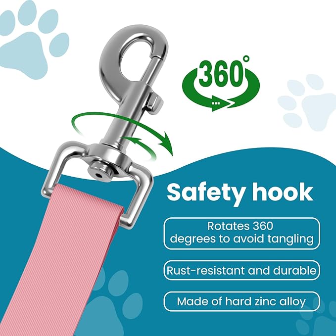 Adjustable pet cat and Dog car seat Belt The Lanyard is Flexible and Adjustable from 20 to 33 inches(Pink + Purple)