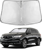 EcoNour Windshield Sunshade Compatible for Acura MDX 2014-2018 2019 2020, Sun Visor for Front Windshield & Window Sun Shade Cover, UV Heat Blocker & Protector, Car Accessories