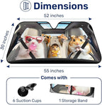 GENANY Cute Hamster Windshield Sun Shade for Car SUV Truck (64x32 Inches), Sun Shade Windshield, Shades for Front Windows, Protector Blocks UV, Xmas Auto Gifts, Spring Car Decor