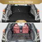 Veckle Extra Large SUV Cargo Liner for Dogs 106", Foldable Cargo Cover for Full-Size SUVs & Minivans, Waterproof Pet Trunk Mat with Bumper Flap, Non-Slip, Black