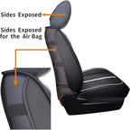Tomatoman Tacoma Seat Covers Compatible with Toyota Tacoma 2005-2022 2023 2024 2025 2026 Truck Access Crew Double Cab TRD Offroad SR5 V6 Waterproof Faux Leather Car Cushions(Full Set/Black-White)