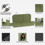 FUNNYFUZZY Chenille Dog Car Seat Cover for Pets, Waterproof Car Seat Protector with Nonslip Bottom, Scratchproof Soft Dog Seat Cover for Car, Truck and SUV, Front Seat(Green, 17.7''W x 18.1''L×21.3"H)