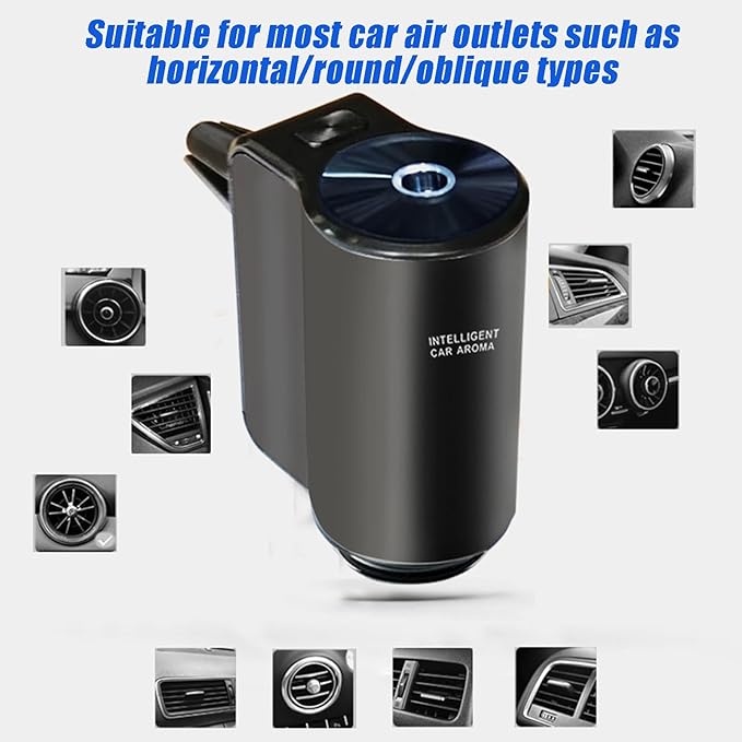 Smart Car Air Freshener Diffuser, Aromatizante Para Carro Inteligente Intelligent Car Aroma, Smart Car Air Freshener with Three Adjustable Auto On Off (Only Aromatherapy Oil, Ocean)