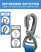 Hotsky Tactical Dog Leash Heavy Duty for Medium Large Dogs that Pull,4-6Ft Strong Bungee Shock Absorbing No Pull Dog Leash with Padded Double Handle and Car Seatbelt,Blue Camo