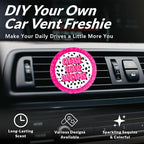 MUBYOK M538 Scented Car Vent Freshie Supplies Starter Kit,DIY 9 Car Air Fresheners with 250g Midnight Ice Aroma Beads,2 inch Circle Silicone Molds,Vent Clip,Glitter & CardStock