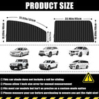 ZATOOTO Blackout Window Shades 4 Pack - Magnetic Sun Shade for Side Windows, Privacy Car Blind Curtains, Baby, Pet, Camping, Travel