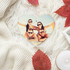 Custom Air Freshener for Car, Personalized with Pictures Text Logo Bulk, Double Sided, for Bathroom Bedroom Hanging Ornaments Birthday Christmas Gift, Heart Shape