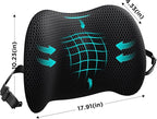 Lumbar Support Pillow for Office Chair, Car Lumbar Pillow Lower Back Pain Relief, Memory Foam Back Cushion with 4D Mesh Cover and Adjustable Straps, Ergonomic Chair Back Pillow for Car,Bed, Gaming