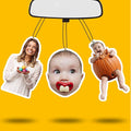 Custom Air fresheners with Picture - Personalized Photo Air Freshener for Car,Double Side Photo Text for Car Bathroom, Wardrobe Gifts for Boyfriend Men Women (Crop, personalized)