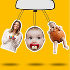 Custom Air fresheners with Picture - Personalized Photo Air Freshener for Car,Double Side Photo Text for Car Bathroom, Wardrobe Gifts for Boyfriend Men Women (Crop, personalized)