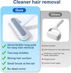 4-in-1 Pet Hair Remover, Multifunctional Cat & Dog Hair Kitten Fur Removal Brush Tool with Long Handle Reusable Lint Brush for Furniture Couch Carpet Clothes Windows Tight Spaces
