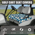 Biyejit Golf Cart Seat Covers with 4 Pockets Golf Cart Seat Towel Blanket Fits 2-Seat Golf Carts, Golf Cart Accessories