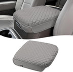 KBH Center Console Armrest Cover for 2019-2026 Chevy Silverado & GMC Sierra, 2021-2026 Tahoe & Suburban & Yukon Accessories, Vinyl Leather, Gideon Gray (Fits Bucket Seat Console Only)