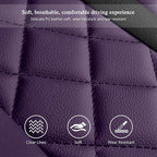 otoez Car Seat Covers Full Set, Universal Leather Seat Cover 5 Seat Waterproof & Breathable Automotive Seat Protector Full Coverage for Cars Sedens, Trucks, SUVs, Vans (Dark Purple)