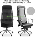 24'' Tall Back Support Pillow Fully Support Entire Back and Shoulder for Pain Relief and Comfort, Memory Foam Back Cushion for Back Rest, Ideal for Executive Office Chair, Computer & Gaming Chair