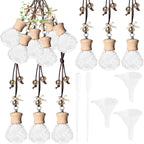 6 Pack Leak-Proof Hanging Car Diffuser - 8ml Refillable Empty Bottles with Wood Caps, 3 Funnels & 2 Droppers - Essential Oil Air Freshener for Car, Home or Office (6, Seashell)