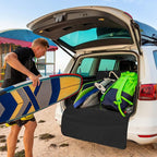 Veckle Large SUV Cargo Liner for Dogs (55" x 90"), Waterproof Pet Trunk Mat with Bumper Flap, Heavy Duty Oxford Fabric, Non-Slip Backing, Dog Seat Cover for SUVs Sedans Vans, Black