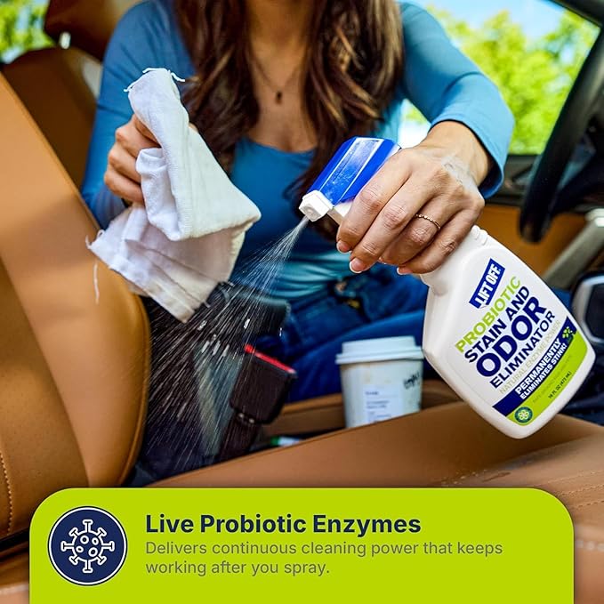 Lift Off 45006-6PK Probiotic Stain and Odor Eliminator – Natural Enzyme Cleaner for Pet Urine & Odor, Dog & Cat Stains – Carpet & Upholstery Cleaner – Safe Around Kids & Pets – 16 fl oz (Pack of 6)