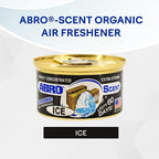ABRO Car Air Fresheners: Canned, Spill Proof Airfreshener for Home, Office, or Car Accessories Interior, Up to 60 Days - 3Pck New Car Smell Ice Scent