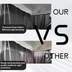 3PCS Car Window Shades Kit, Auto Privacy Divider Blackout Curtains, Removable Strong Sunshade with UV/Heat Protection for Baby Sleeping, Travel, Camping, Universal Car Accessories