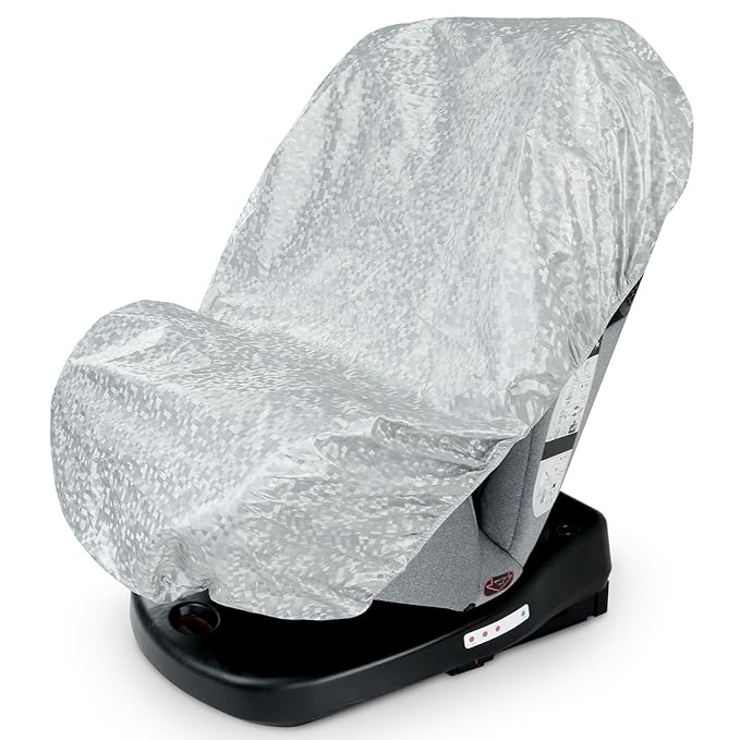 Baby Car Seat Sun Shade Cover - Keep Baby's Carseat Cooler Foldable PET Aluminium Cover for UV Protection, Dust