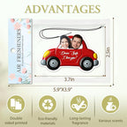 Personalized Valentine's Day Car Air Freshener with Pictures, I Love You, Drive Safe, Fun Couple Gift, Hanging 2Pack