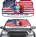 GENANY Faith in The Lamb Windshield Sun Shade for Car SUV Truck (55x30 Inches), Sun Shade Windshield, Shades for Windows, Protector Blocks UV, Car Decor
