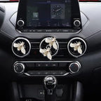 4 Pcs Bling Bee Air Vent Clips, Crystal Bee Car Air Fresheners + Sunflower Mask Hook