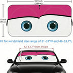 eygeufg Windshield Shade, Car Sun Shade for Front Windshield (Pink, Large)