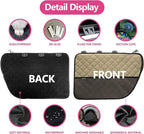 2PCS Car Door Protector for Dogs Pet Car Cover-Waterproof Scratchproof Nonslip Durable Machine Washable (2 Packs Universal Fit) (Cream)