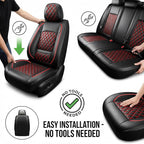 Fit RDX Car Seat Covers for Acura RDX 2010-2025 2026 - Premium Leather, Waterproof, All-Weather, Airbag Compatible, Anti-Slip, Breathable, Easy Install, Seat Protectors, Full Set, Redline