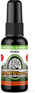 BluntPower (Kush, 1 Pack) Concentrated Air Freshener for Room and Car Spray - Oil-Based Diffuser Spray Bottle - Long-Lasting Bathroom Spray, Car Freshener, & Odor Eliminator Spray