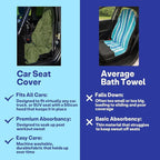 2 Pack Car Seat Towel Covers, Sweat Protector for Front Seats, Premium Thickened Microfiber with Elastic Strap, Breathable & Quick Dry, Machine Washable Cover for Gym Running Universal Fit Banana Leaf