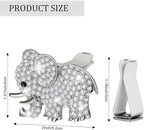 Frienda Bling Car Accessories Rhinestone Elephant Freshener Car Decor for Women Bling Diamond Vent Clip Air Rhinestone Outlet Vent Interior Decoration(Silver)